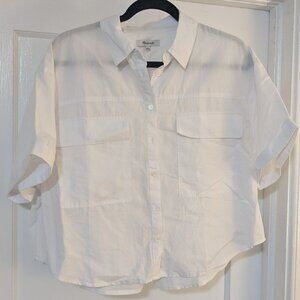 Madewell Crop Wide Shortsleeved Buttondown